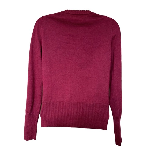 Banana Republic Maroon Extra Fine Merino Wool Women’s Cardigan Sweater XS fit - Picture 4 of 5
